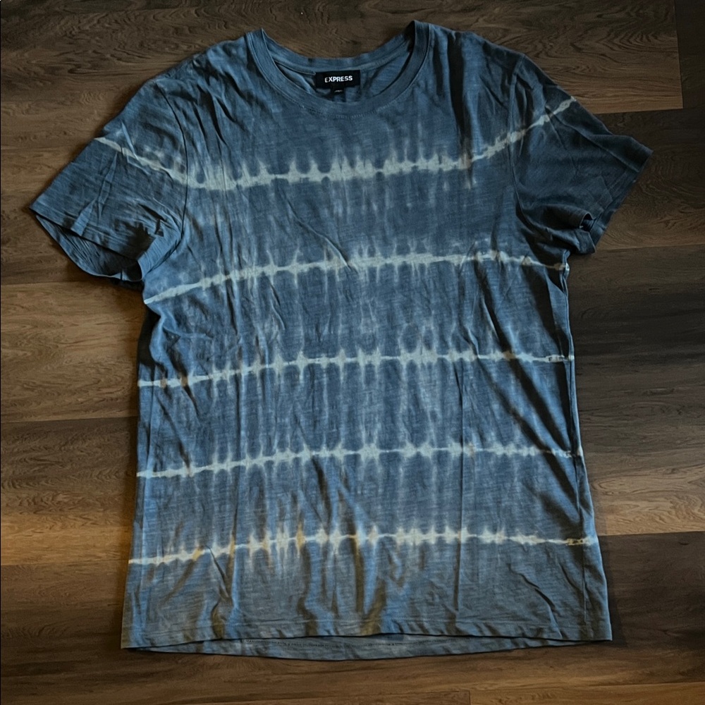 Express Blue Tie-Dye Short Sleeve Tee